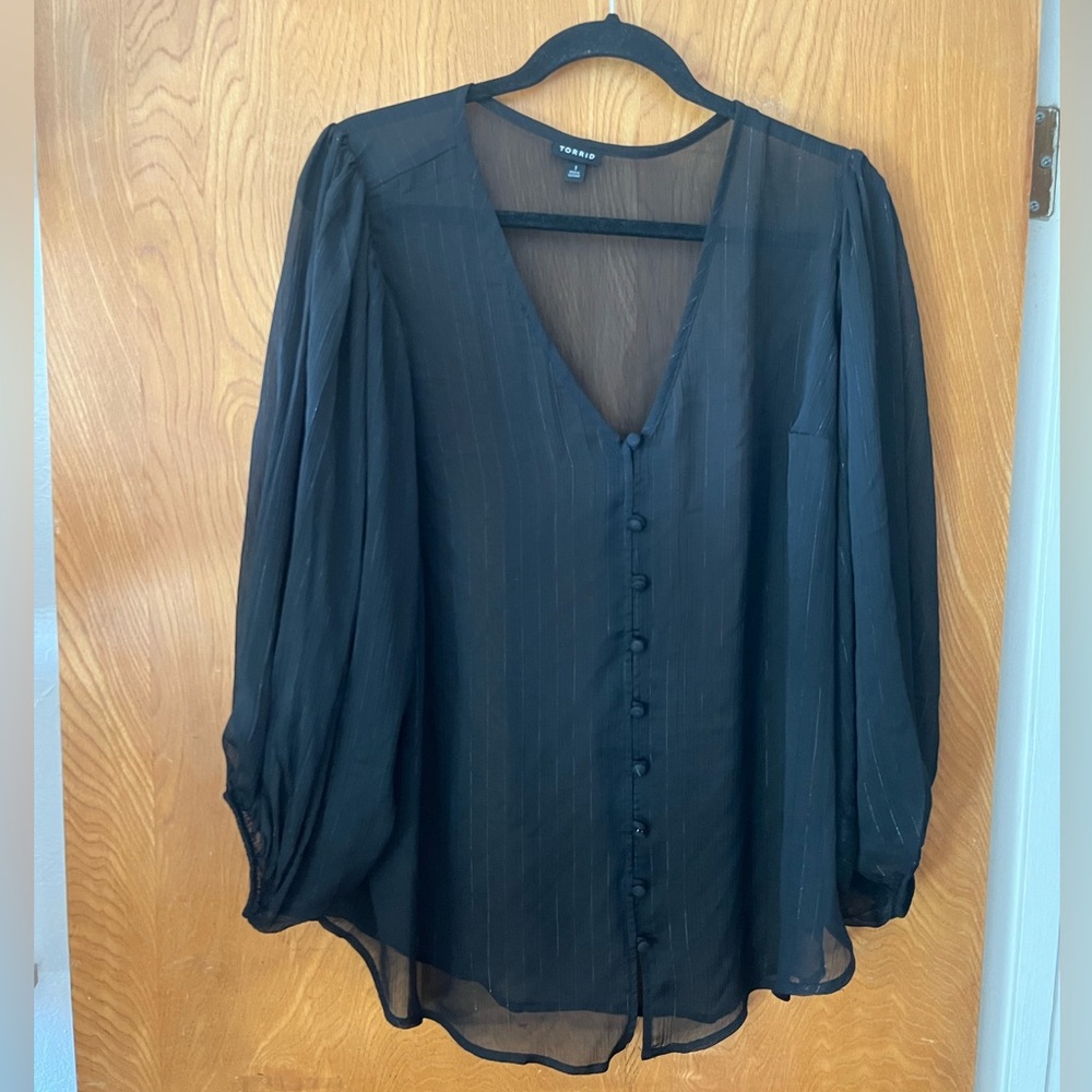Torrid sheer blouse 1 (1X)